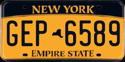 NY license plate GEP6589