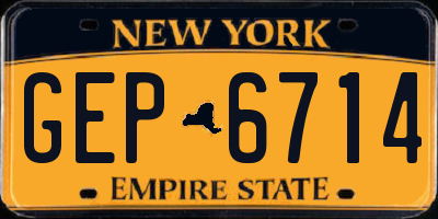 NY license plate GEP6714