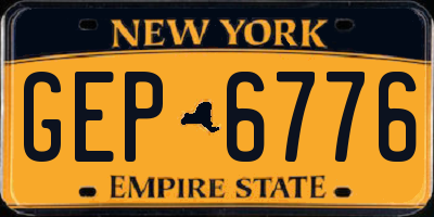 NY license plate GEP6776