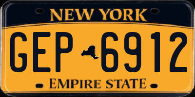 NY license plate GEP6912