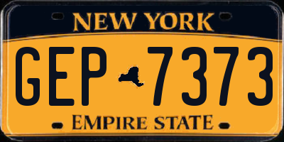 NY license plate GEP7373