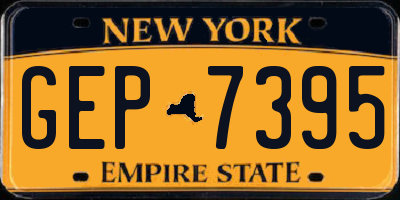 NY license plate GEP7395