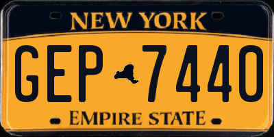 NY license plate GEP7440