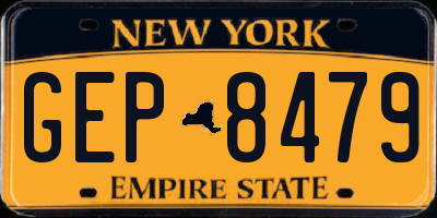 NY license plate GEP8479