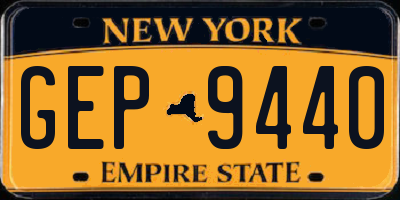 NY license plate GEP9440