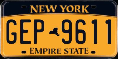 NY license plate GEP9611