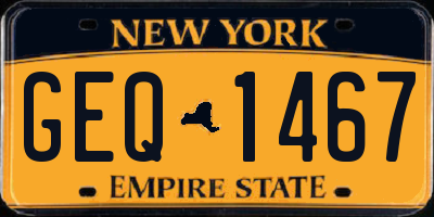 NY license plate GEQ1467