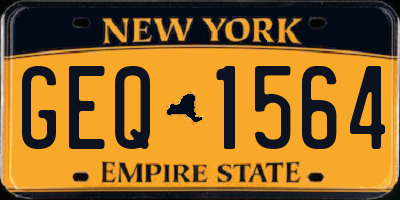 NY license plate GEQ1564