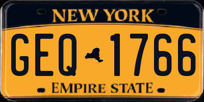 NY license plate GEQ1766