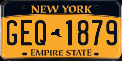 NY license plate GEQ1879