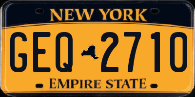 NY license plate GEQ2710