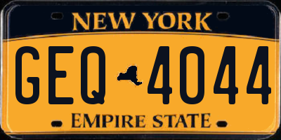 NY license plate GEQ4044