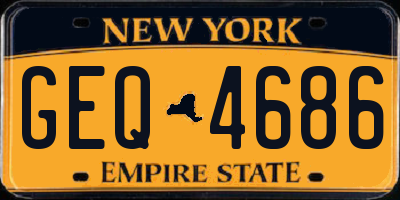 NY license plate GEQ4686