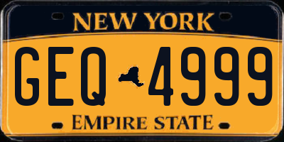 NY license plate GEQ4999