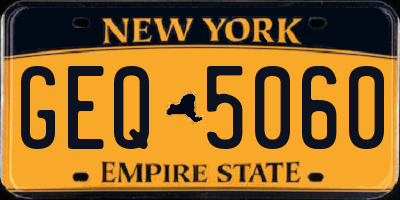 NY license plate GEQ5060
