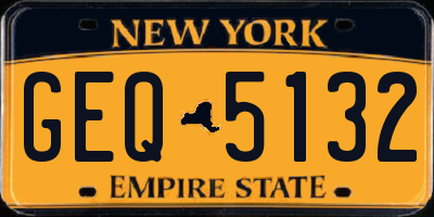 NY license plate GEQ5132