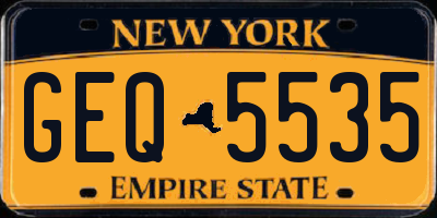 NY license plate GEQ5535