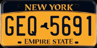 NY license plate GEQ5691