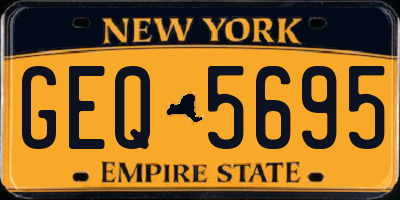 NY license plate GEQ5695