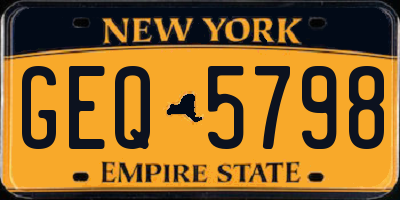 NY license plate GEQ5798