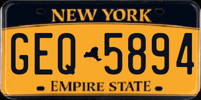 NY license plate GEQ5894