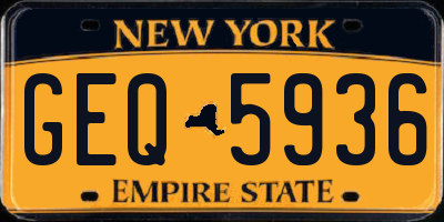 NY license plate GEQ5936