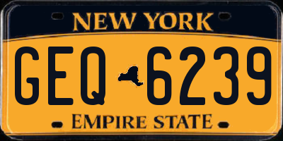 NY license plate GEQ6239