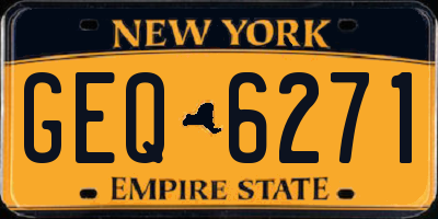 NY license plate GEQ6271