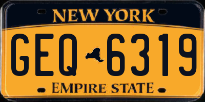 NY license plate GEQ6319