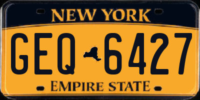 NY license plate GEQ6427