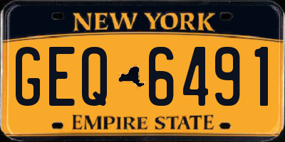 NY license plate GEQ6491