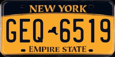 NY license plate GEQ6519