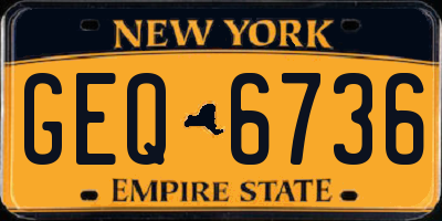 NY license plate GEQ6736
