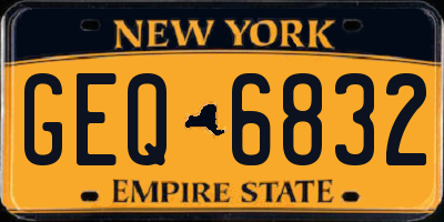 NY license plate GEQ6832