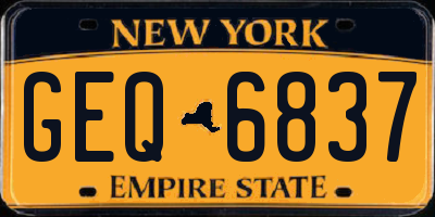 NY license plate GEQ6837
