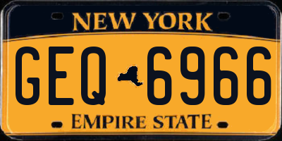 NY license plate GEQ6966