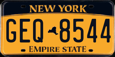 NY license plate GEQ8544