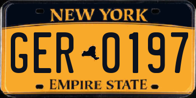 NY license plate GER0197