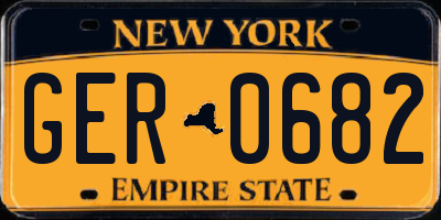 NY license plate GER0682