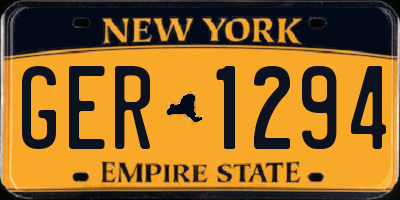 NY license plate GER1294