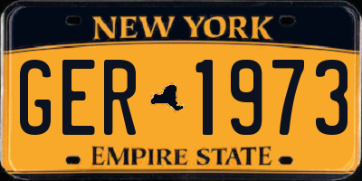 NY license plate GER1973
