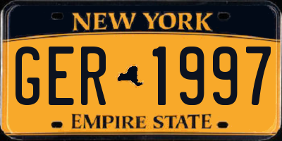 NY license plate GER1997