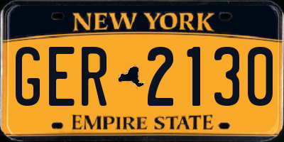 NY license plate GER2130