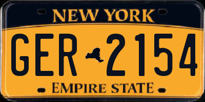 NY license plate GER2154