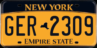 NY license plate GER2309