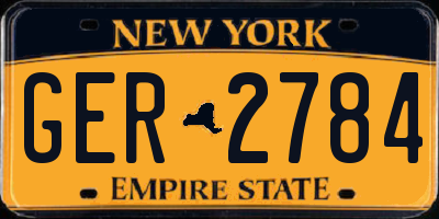 NY license plate GER2784