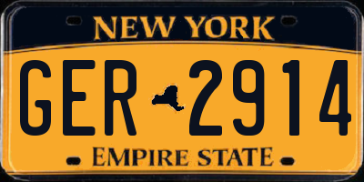 NY license plate GER2914