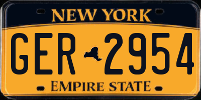NY license plate GER2954