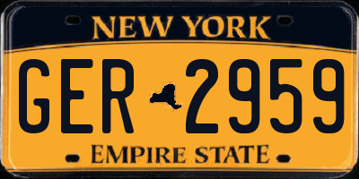 NY license plate GER2959