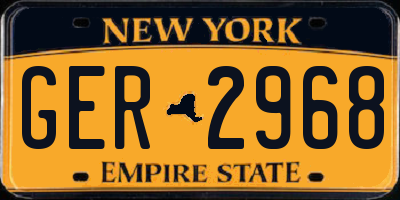 NY license plate GER2968